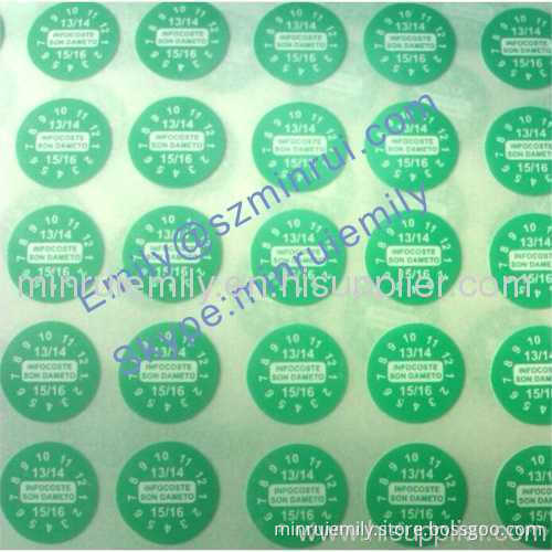 Custom Small Round Green Date Warranty Stickers With Your Company Name Or Logo,small Round Destructible Warranty Labels